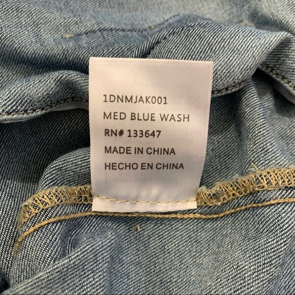 NWT Fashion Nova Men's Copper Denim Trucker Jacket - Medium Wash Size XL $49.99 - Picture 5 of 6